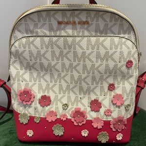 Michael Kors floral pink backpack